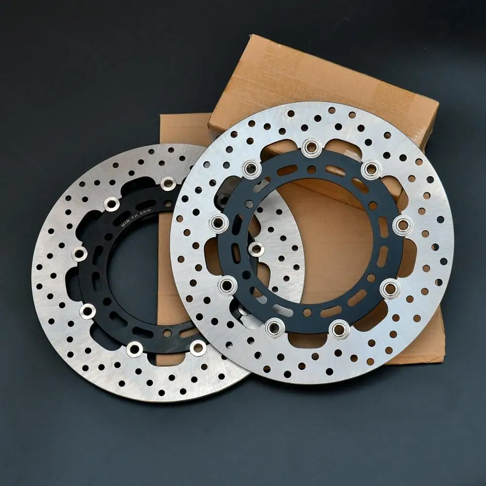 Brake rotor and pads Нержавеющая ротор дисковых передних тормозов для YAMAHA YZF600 YZF600R 1996-2007 YZF1000 96-2002 1997 1998 1999 2000 2001 2003 2004 2005 06 - Цвет: Brake rotor and pads
