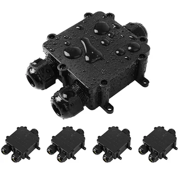

WSFS Hot Waterproof Junction Box (IP68), Y Type 3-Way Junction Box , Cable Diameter 0.5mm²-2.5mm², Cable Connector,Set of 5
