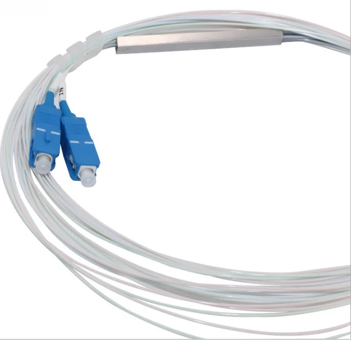 20 шт./партия 2X8 PLC SC/UPC Одномодовый мини-модуль 0,9 мм G657A1 ПВХ 1 м FTTH без блока волоконно-оптический разветвитель