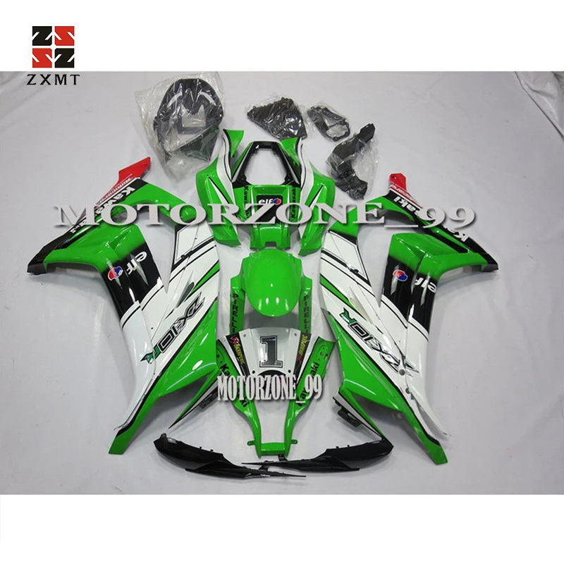 ZXMT мотоцикл обтекатель комплект кузов подходит для Kawasaki ninja ZX10R 2011- 12 13 14 ABS впрыска УФ светильник технология отверждения