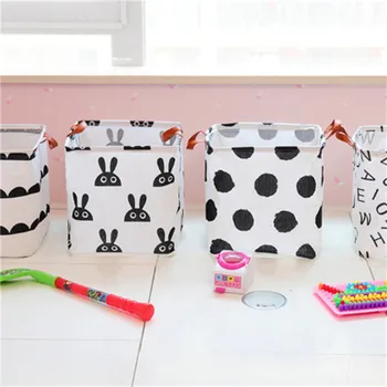 

C storage basket cotton linen cloth folding storage box Nordic alphabet large toy storage box dirty clothes storage basket