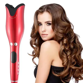 

Multifunction Electric Curling Iron Wand Rose-Shaped Hair Curlers with LED Digital Display Air Wand Styling Tools Tourmaline