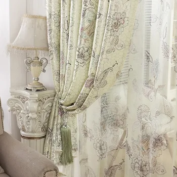 

Advanced Custom Modern Simple Bronzing Printing Curtains for Living Room Dining Bedroom Blackout Curtains Tulle