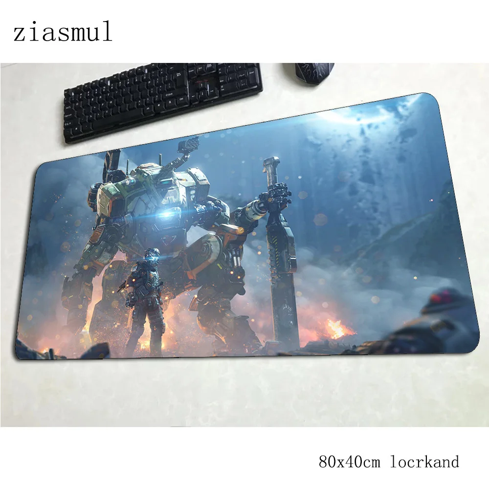 Коврик для мыши titanfall 80x40 см с обработанным краем компьютерная мышь игровой мат геймпад пк locrkand игровой коврик для мыши офисный коврик