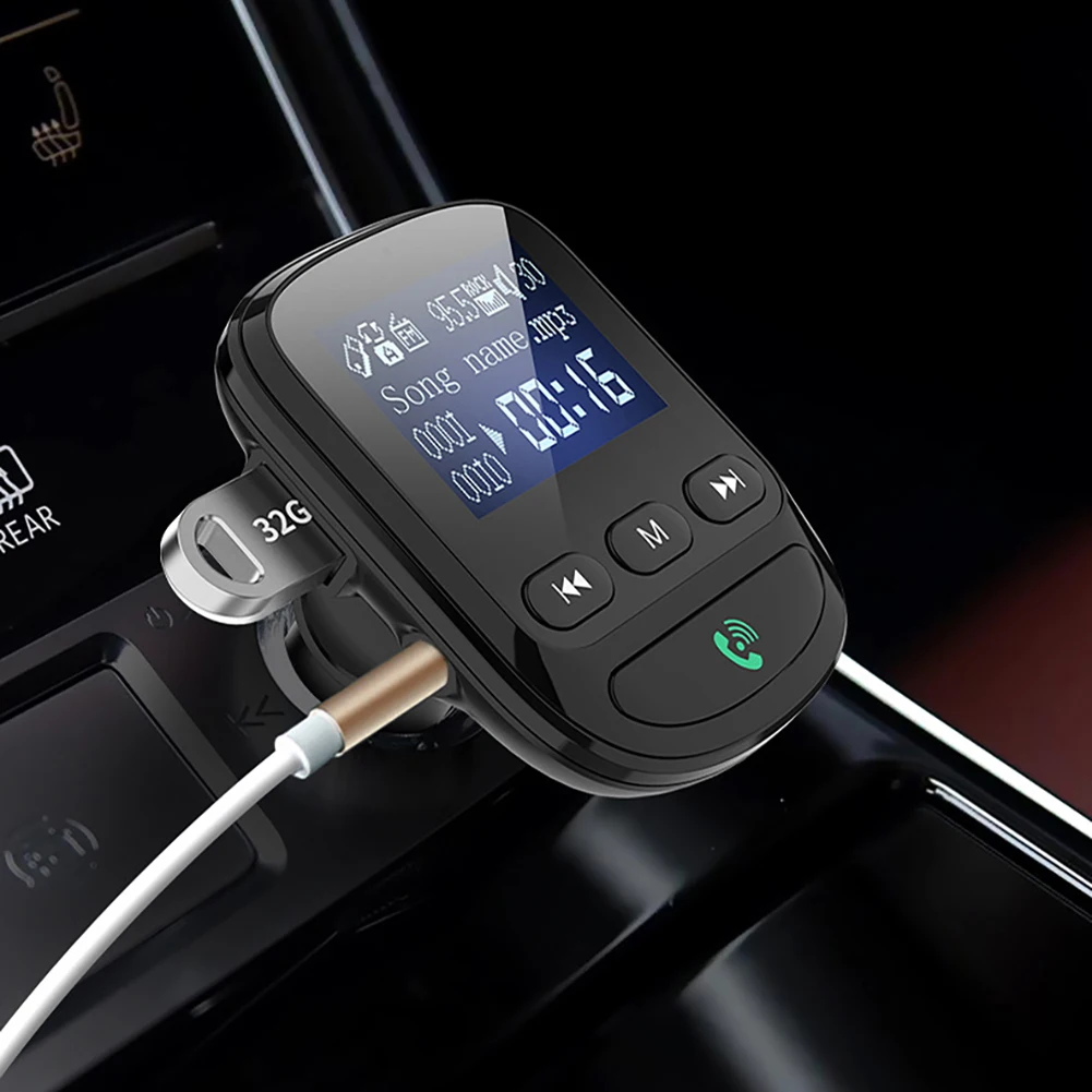 Bluetooth 5,0 FM передатчик автомобильный комплект MP3-плеер без потерь Музыкальный автомобильный модулятор с детектором напряжения навигация вещания