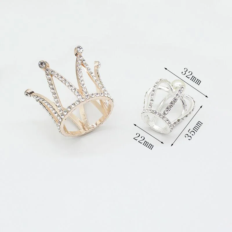 3Pc Mini Crown Crystal Decorative Accessories DIY Clothing Sewing Supplies Embellishment Wedding Party Accessiories Hair Jewelry