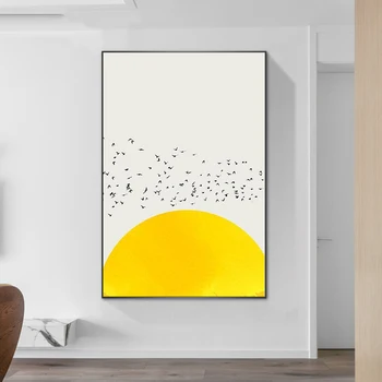 

Nordic Simple Canvas Art Prints A Thousand Of Birds Abstract Canvas Art Wall Paintings Animals Posters And Prints Home Decor