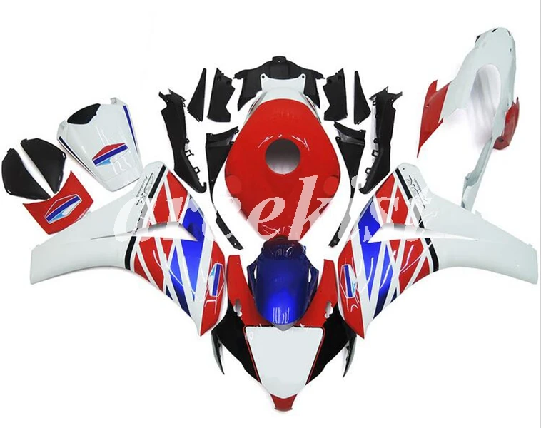 ABS литья под давлением мотоцикл обтекатели комплект Подходит для Honda CBR1000RR 08 09 10 11 2008-2011 набор кузова белый синий красный