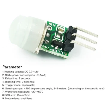 

Sensor module AM312 PIR Motion Body Human Sensor Mini IR Infrared Pyroelectric Detector Module Smart Home Automation Modules