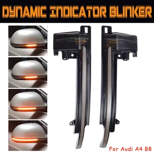 Image 5 - Side Mirror Flasher Light LED Dynamic Turn Signal Light Flowing Water Blinker For Audi A4 A5 B8 B8.5 A3 8P Q3 A6 4F S6 A8 D3 8K