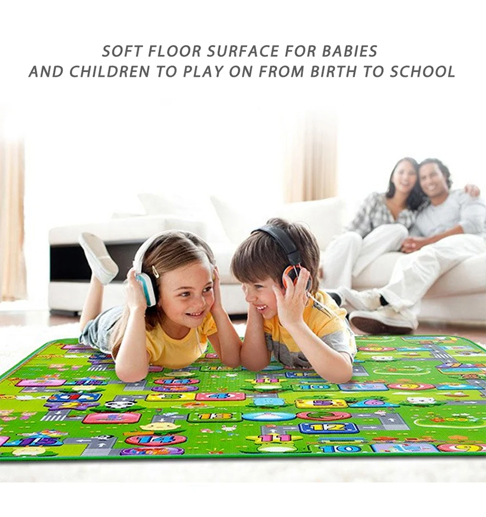Tapete do Jogo do Bebê Tapete do Jogo Esteira de Dois Quebra-cabeças do Jogo do Bebê Tapetes de Brinquedo 0.5cm à Prova Dwaterproof Água Piso Crianças Desenvolvendo Criança Rastejando Jogo Lados 8 Brinquedos e hobbies