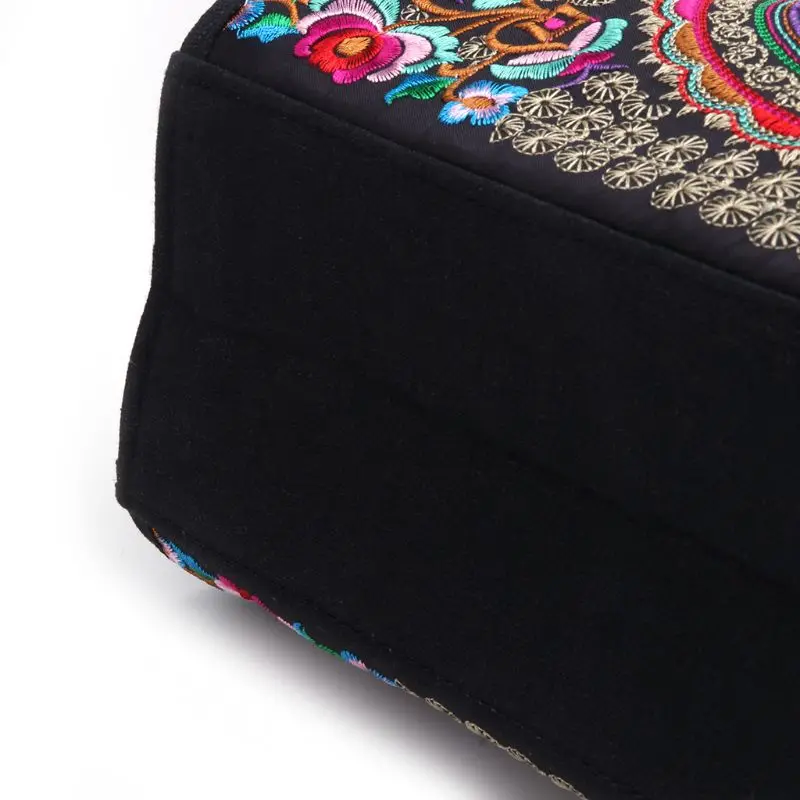 Новое поступление, женская сумка с цветочной вышивкой в этническом стиле, Холщовая Сумка На Молнии для покупок
