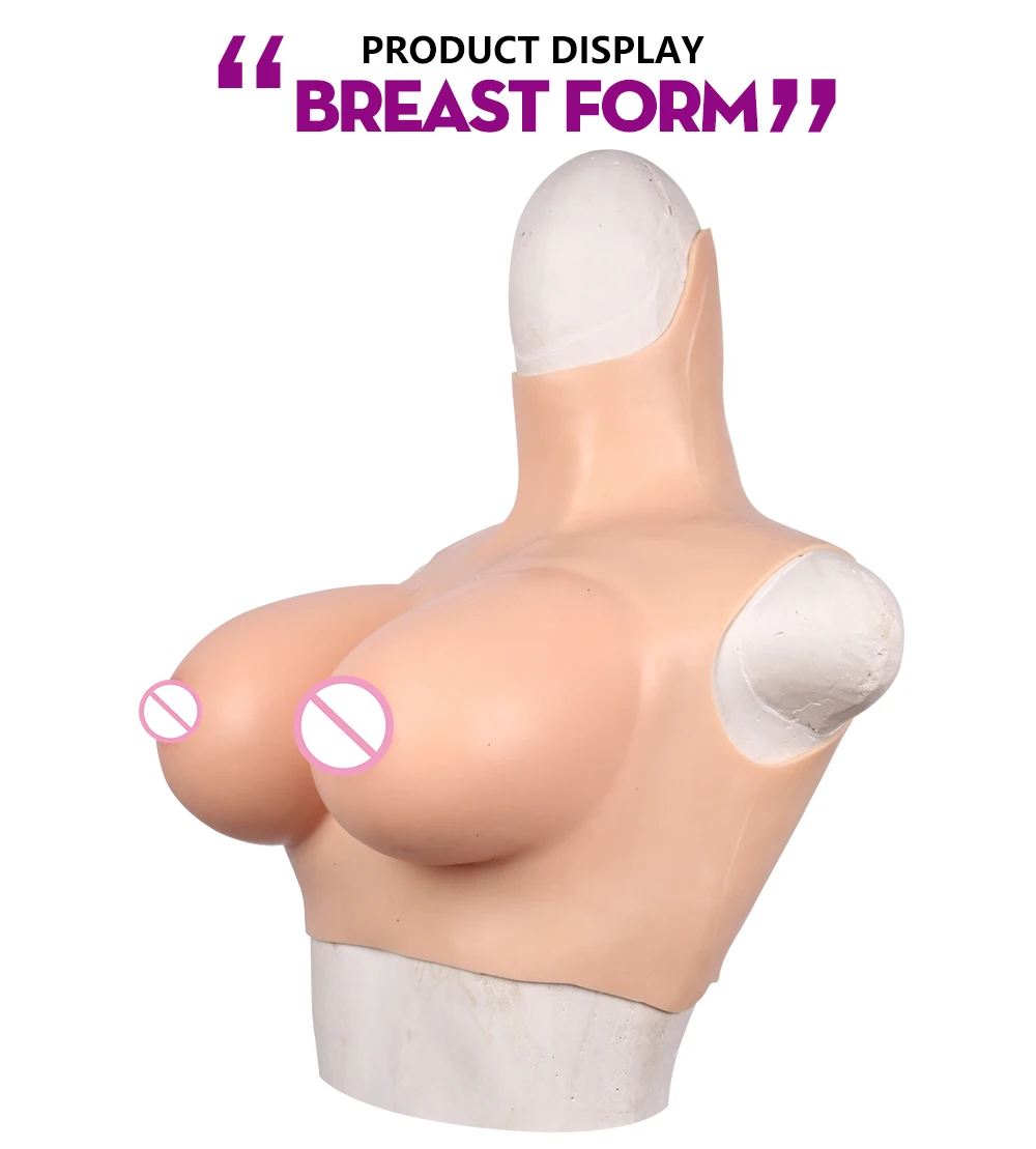 EYUNG Top quality E Cup Realistic Silicone Breast Form Artificial Boobs Enhancer Crossdresser chest for man shemale Trandsgender (6)