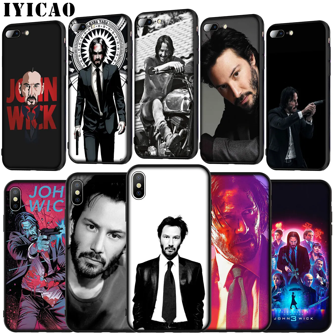 john wick Keanu Reeves Soft Silicone Cover Case for iPhone 11 Pro XR X XS Max 6 6S 7 8 Plus 5 5S SE Phone |