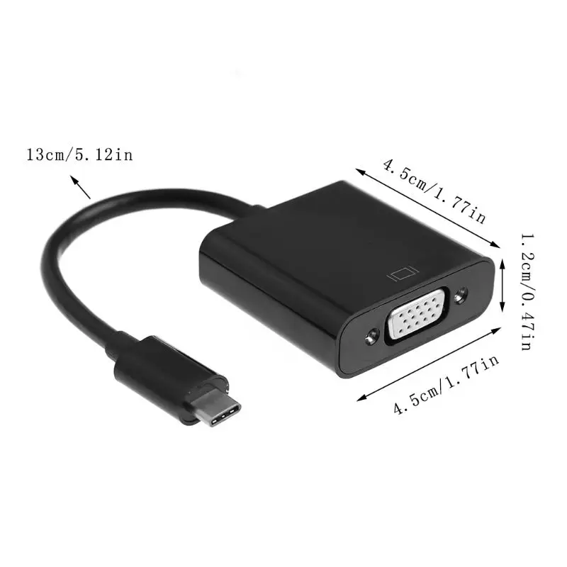 USB 3,1 type C USB-C VGA адаптер для Macbook Chromebook Pixel ноутбука