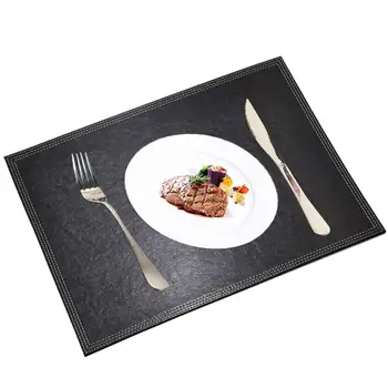 

1pcs Faux Leather Placemats 300x200mm Brown Table Rectangular Coaster Restaurant