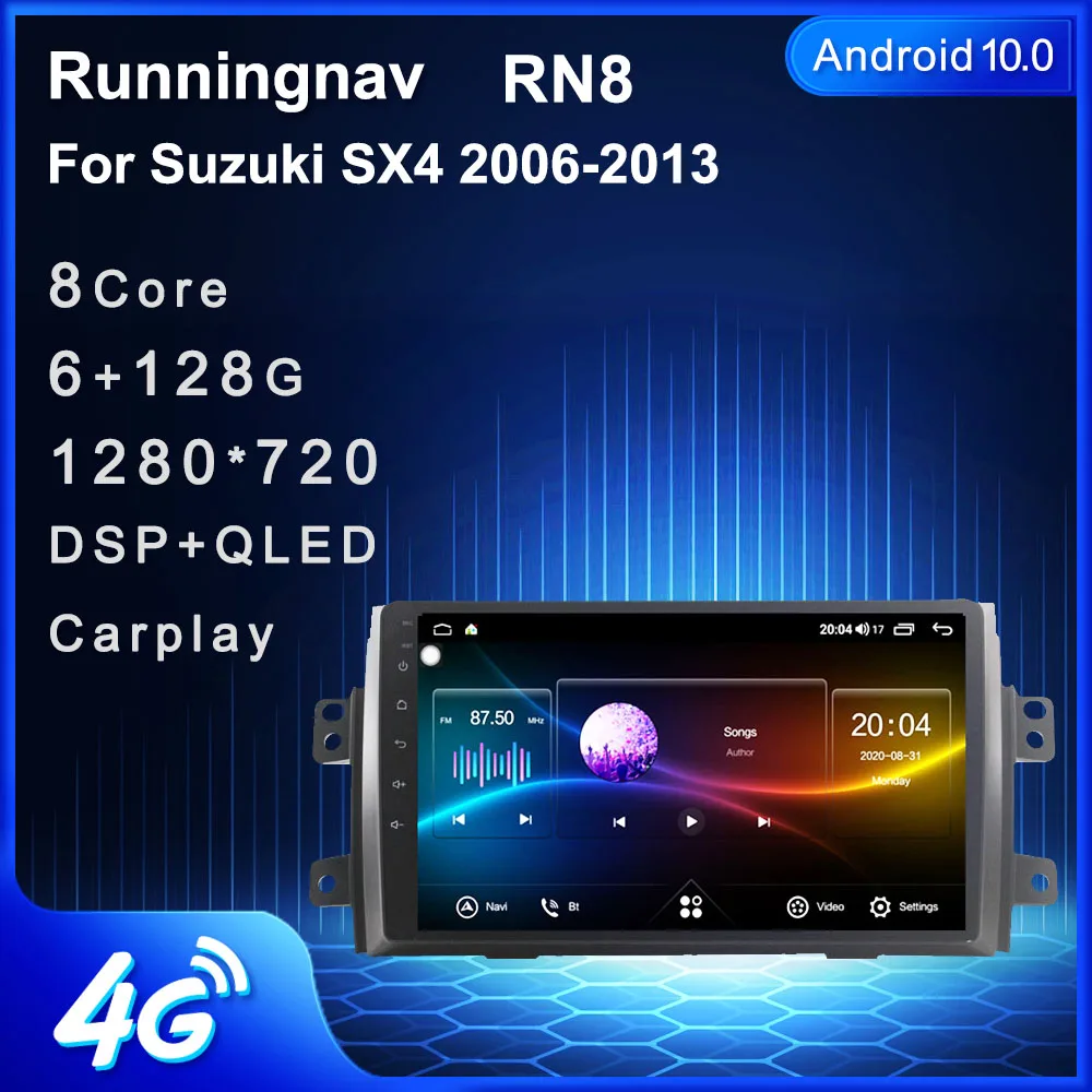 

4G LTE Android 10,1 для Suzuki SX4 2011 2012 2013 2014 2016 мультимедийный стерео автомобильный DVD-плеер навигация GPS радио