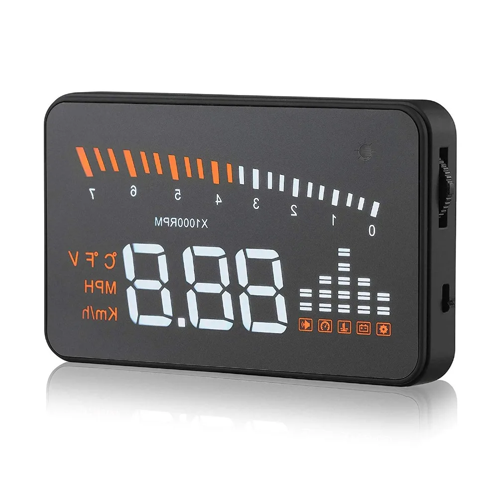 X5 автомобильный HUD Дисплей OBD II EOBD автоматическое соответствие скорости Предупреждение система проектор лобовое стекло автомобиля напряжение скорость сигнализации