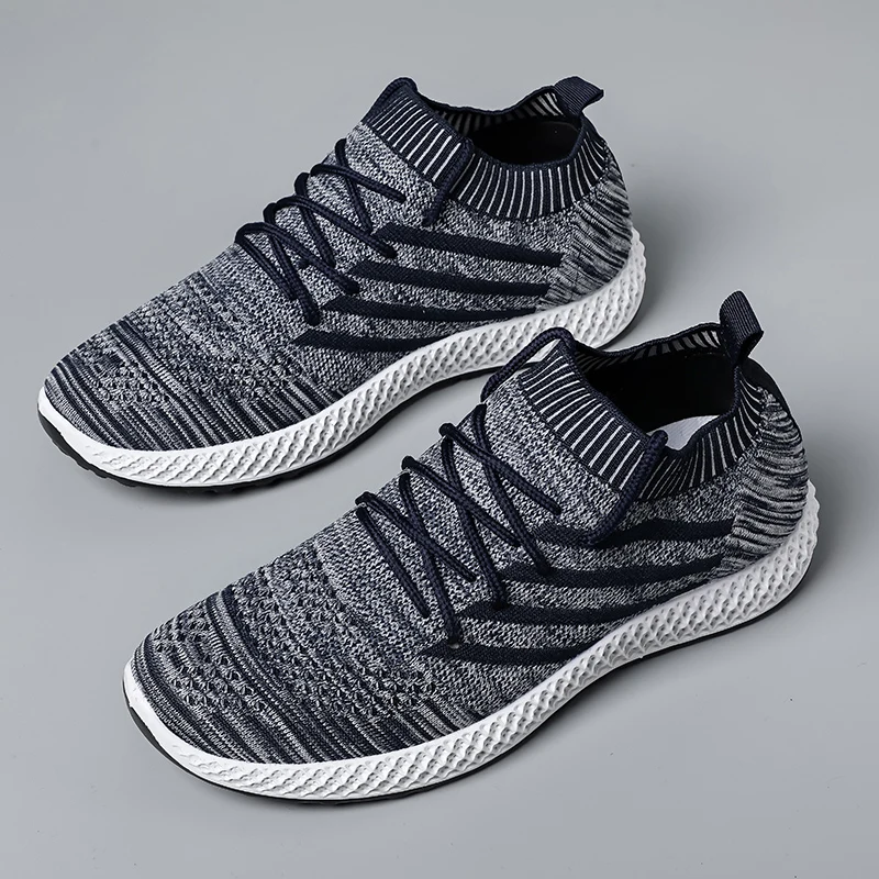 Мужская теннисная обувь; Tenis Masculino; носки; Брендовые мужские кроссовки; Уличная обувь для бега и фитнеса; Мужская Спортивная обувь; Tenis Plataforma; обувь - Цвет: Синий