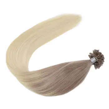 

Nail Tip Hair Extenisons Brazilian Human Hair 14-24" Non-Remy Balayage Blonde Color Hair Pre-Bonded Fusion Extensions 50G/Set