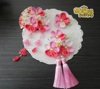 

Cosplay Accessory Hand-made Headdress Japanese Kimono Hairpin Tassels Headwear Sakura Hairwear Hair Women Headdress