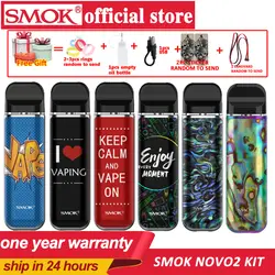 SMOK Novo 2 Pod электронная сигарета, стартовый комплект для ручки, сетчатый блок с 800 мАч встроенной батареей, электронная сигарета I love vaping/shell new