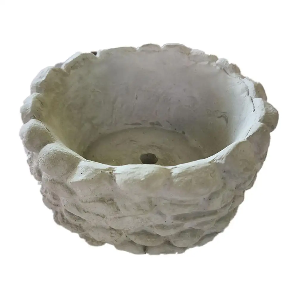 DIY 3D Stump Succulent Plant Flower Pot Silicone Mold Gypsum Cement Fleshy Flower Bonsai Silicone Mold Cake Decorative Tool 30E