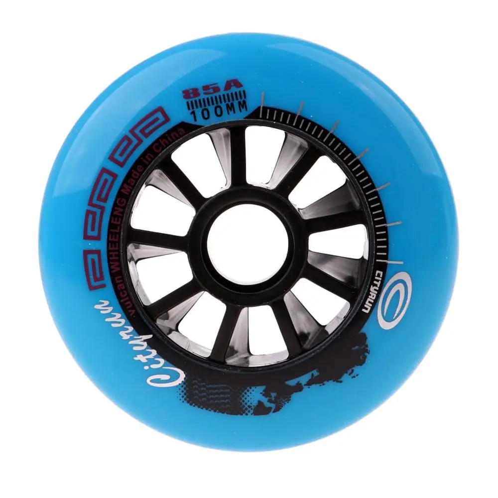 Inline Roller Skate Wheel Replacement Skating Accessory Durable High Elastic Wear-resistant Sports Equipment 90/100/110mm 1pc Roller Skating Wheels