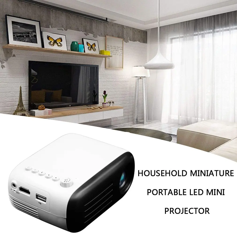 Yg200 Led Projektor 600 Lumen 3,5Mm Audio 320X240 Pixel Yg-200 Hdmi Usb Mini Projektor Home Media Player