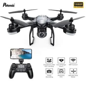 

Potensic T18 RC Drone with Wide Angle Camera HD 1080P FPV WIFI Altitude Hold Function Selife Drone Folding Quadcopter GPS Dron