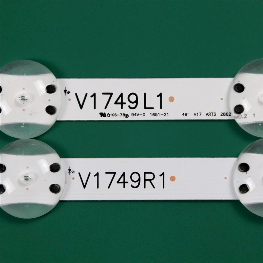 LED TV Illumination Part Replacement For LG 49UJ6300-CA 49UJ6300-SA 49UJ6300-UA LED Bar Backlight Strip Line Ruler V1749L1 2862A