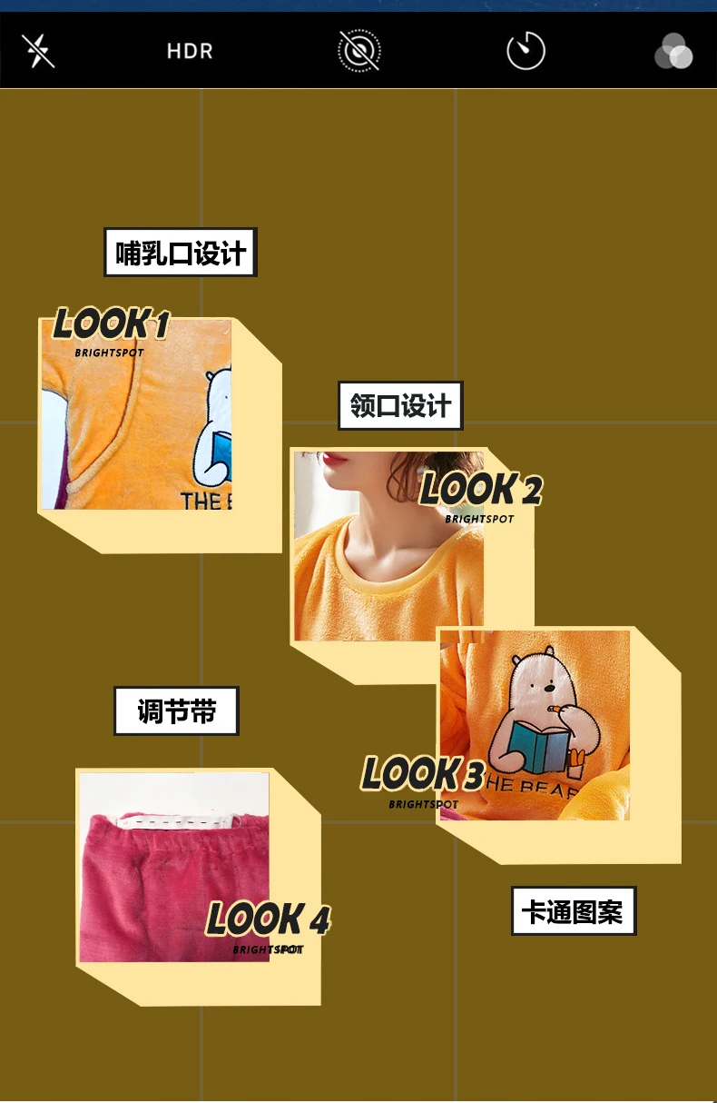 Fashion 2019Winter Flannel Women Nursing Pyjamas Set Cartoon Long Sleeve Pregnant Homewear Maternity Casual Pajamas Sets 3XL-4XL