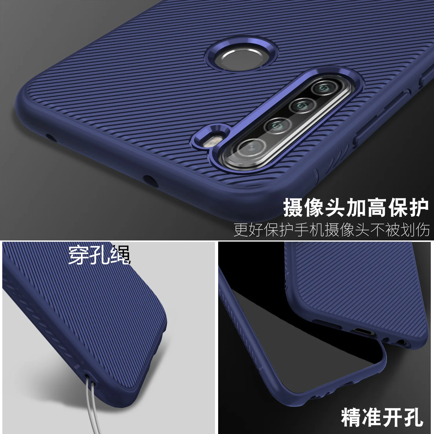 Lenuo чехол для Xiaomi Redmi Note 8 T, чехол для Redmi Note 8 T, противоударный мягкий ТПУ/углеродное волокно, матовая задняя крышка