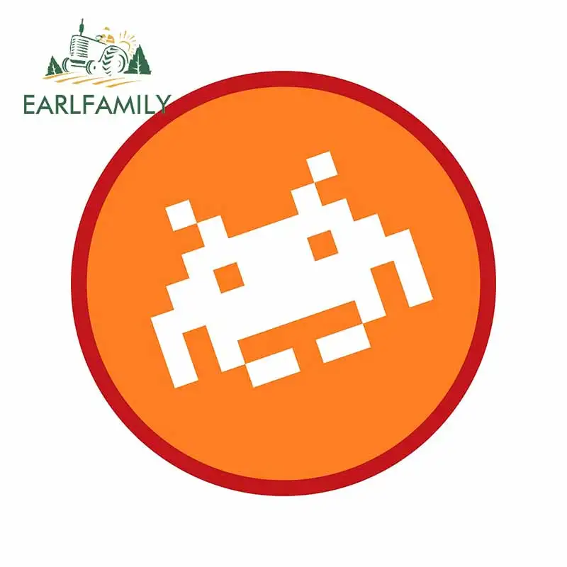 Earlfamily 13Cm X 12.8Cm Per Space Inver Retro Graffiti Car Sticker Decalcomania Impermeabile Adesivo Graffiti Fai Da Te Decor Antigraffio