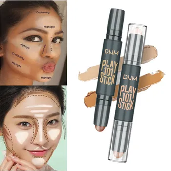 

Makeup Base Contour Eyes Concealer Cream Stick Bronzer Cover Dark Circle Highlighter Skin Brighten 2 Colors Make Up Primer