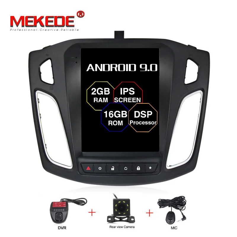 add camera DVR MEKEDE 10,1 дюймов DSP Android 9,0 сенсорный экран автомобиля радио ForFord Focus 2011 2012 2013 2Din головное устройство мультимедийный плеер - Цвет: add camera DVR
