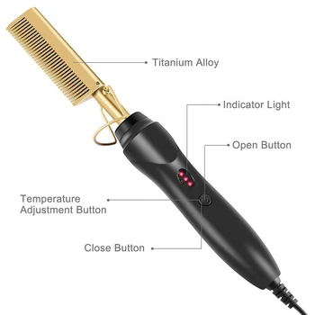 

Hair Straightener Flat Irons Straightening Brush Hot Heating Comb Hair Straight Styler Corrugation Curling Iron Hair Curler Comb