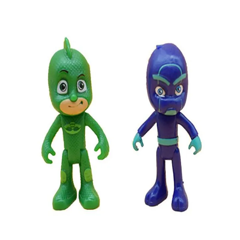 6 Pcs/Set Pj Masks Ornament Anime Kids Toys Action Figure Pvc Model Children Birthday Gifts