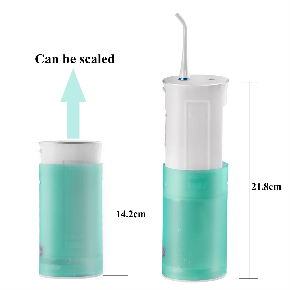 Portable Irrigator Dental Water Flosser Battery Operated with Collapsible Design AC 100-240V Electric Oral Irrigator
