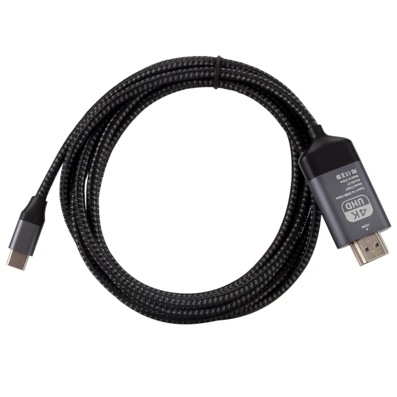 Тип C к HDMI HDTV AV ТВ кабель адаптер для samsung Galaxy S9 S10 Note 9 MacBook - Цвет: BK