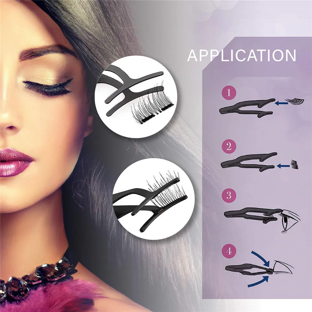 

5 pairs Best-selling Chemical Fiber eyelash Wholesale Magnetic Eyelash Natural Magnetic Eyelash and Eyeliner Set