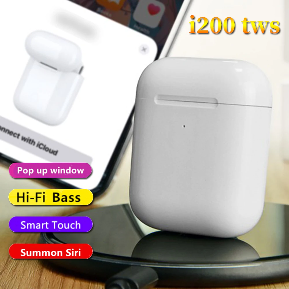 

i200 TWS Bluetooth 5.0 Earphone Wireless Charging Earplug Pop up Headsets Relative to i20 i30 i60 i80 i90 Chip Sensor better
