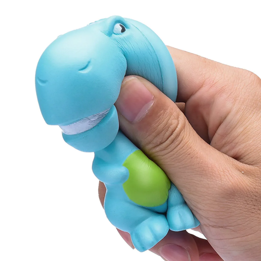 Sky Blue Dinosaur Slow Rising Squeeze Stress Reliever Toys cartoon Eliminate Antistress Finger Pets toy Cute Holiday gifts #A