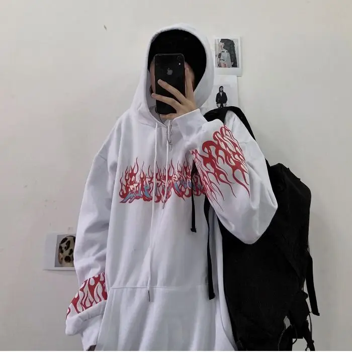 oversized harajuku hoodie streetwear plus size winter clothes sweatshirt women korean style tops print long sleeve Pullovers