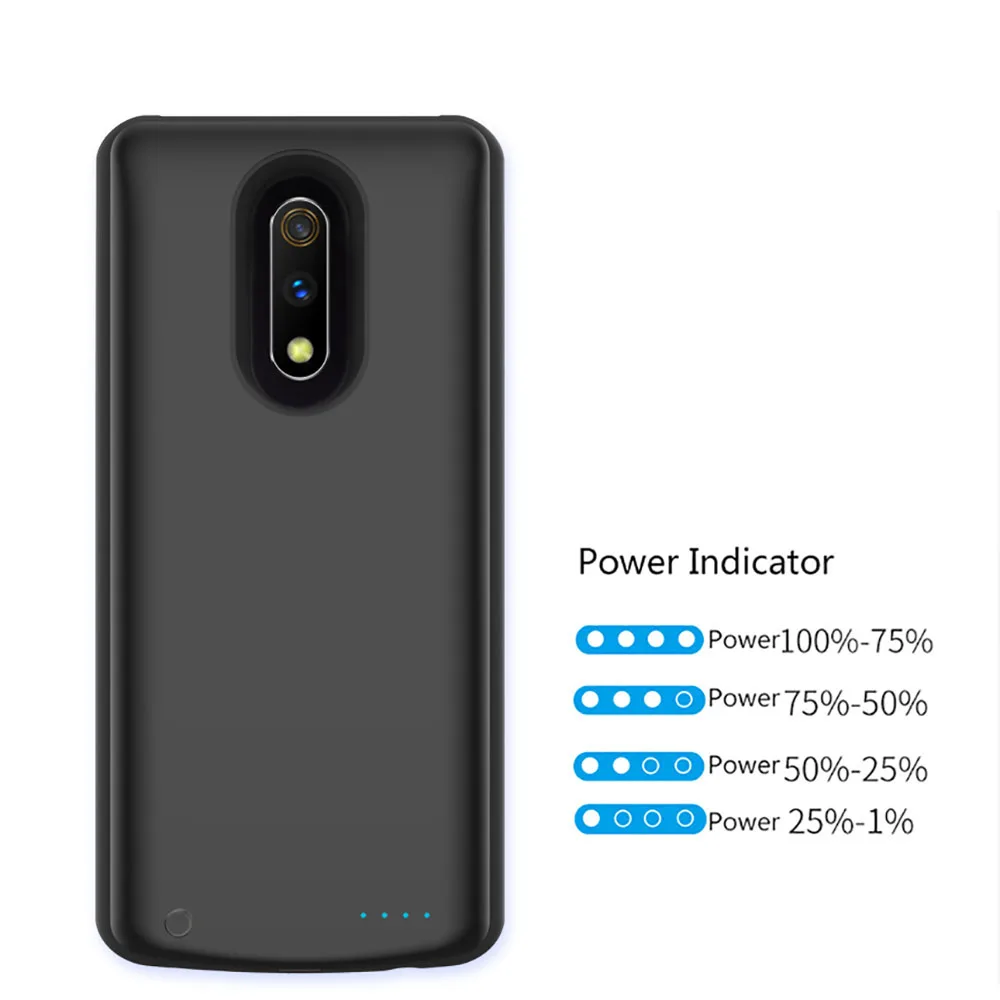 Для Oppo Realme X 6500 мАч чехол для зарядного устройства Расширенный аккумулятор резервного питания противоударный защитный чехол с защитой от царапин