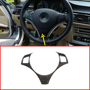 

1 PC ABS Steering Wheel Trim Decor ative Frame Sequins Sticker for BMW E90 3 Series 2005 -2012 Car Interior Accessories
