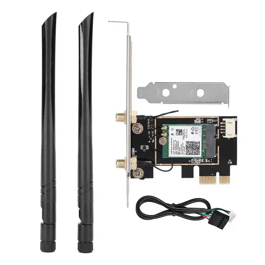 Dual Antenna Network Card Computer Accessory Wireless WIFI 6th Generation for Inel AX200 Hot