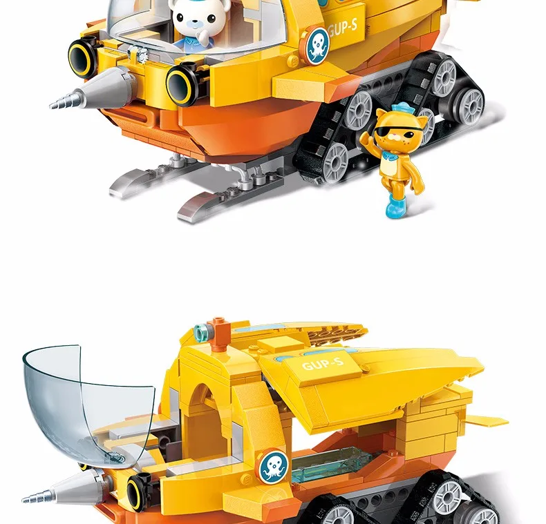 Octonauts blocos de construção brinquedo ferradura caranguejo