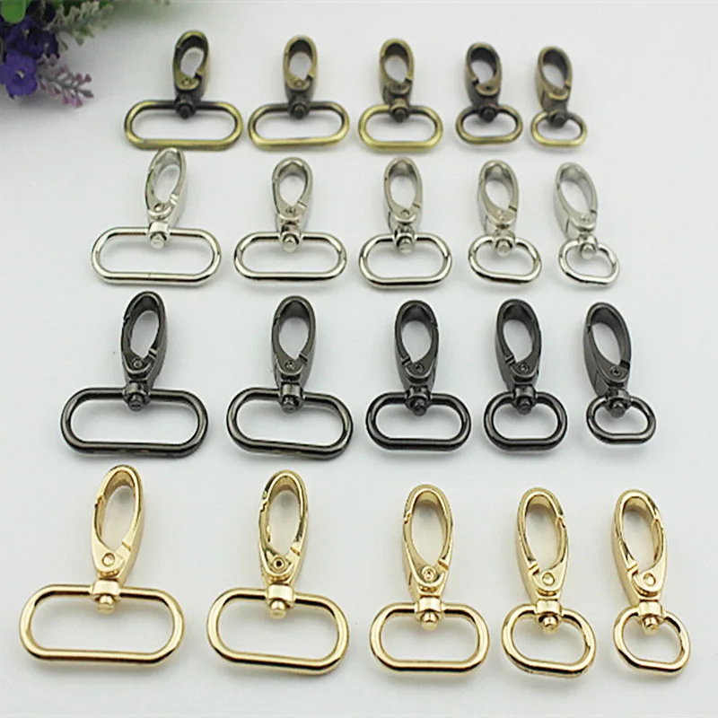 5Pcs 16/20/26/32/38mm Metal Bags Strap Buckles Lobster Clasp Collar Carabiner Snap Hook DIY KeyChain Bag Part Accessories