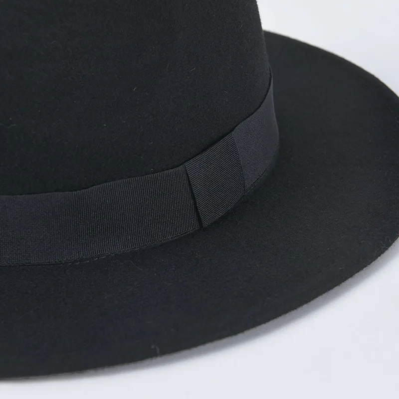 USPOP Новая мода fedoras Женская шерстяная шляпа с бантом Джаз fedoras Мужские Женские зимние черные шляпы для пар